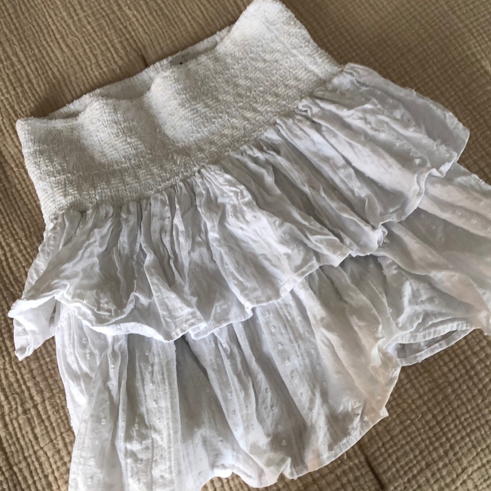 White smocked skirt